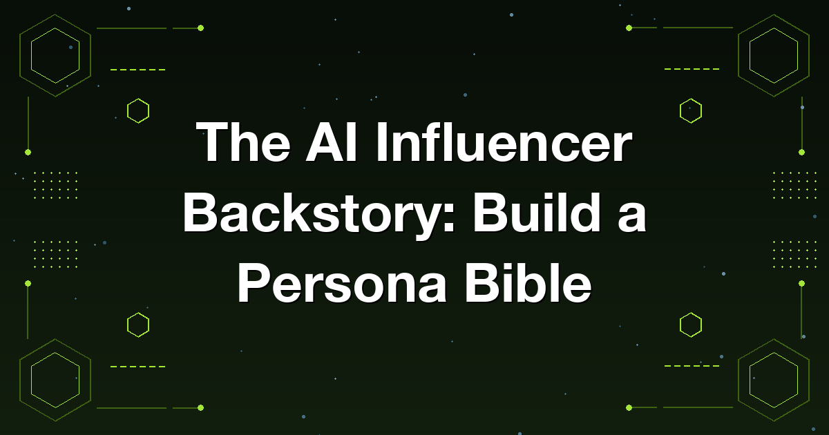 Building a persona bible with backstory, voice, and world details for a consistent AI influencer
