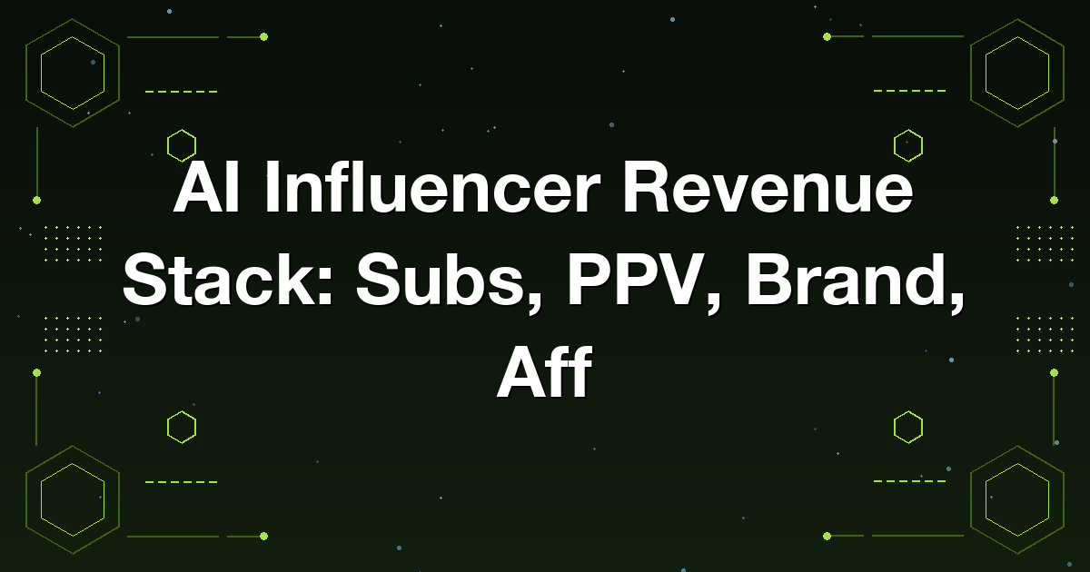 AI Influencer Revenue Stack: Subs, PPV, Brand, Aff