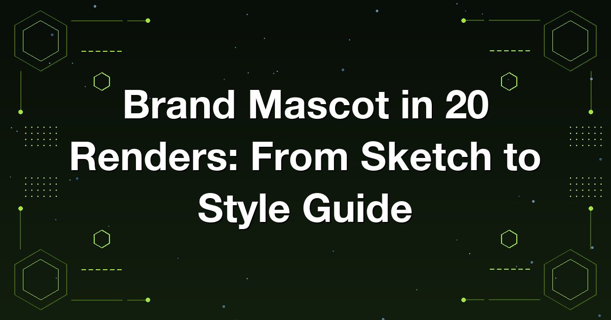 Brand Mascot in 20 Renders: From Sketch to Style Guide