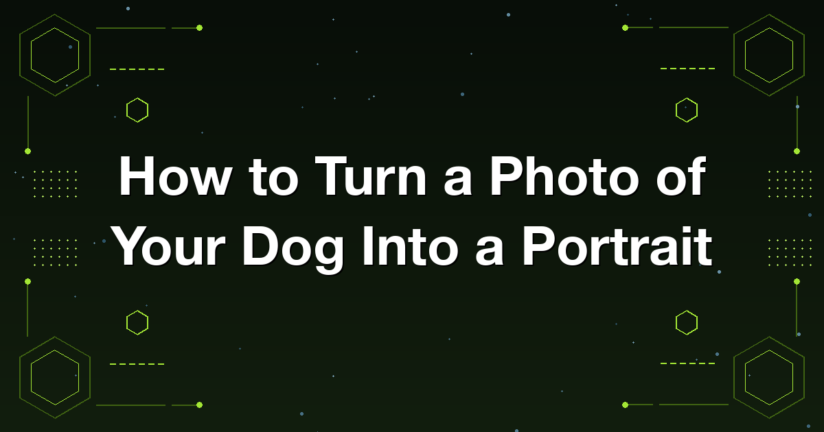 Turning a phone photo of a dog into a portrait that actually looks like them