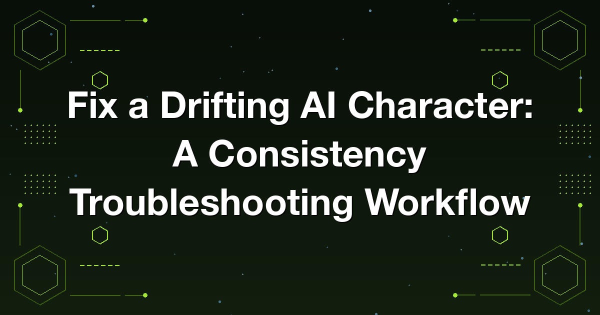 A troubleshooting workflow for fixing an AI character whose face has started to drift across a batch