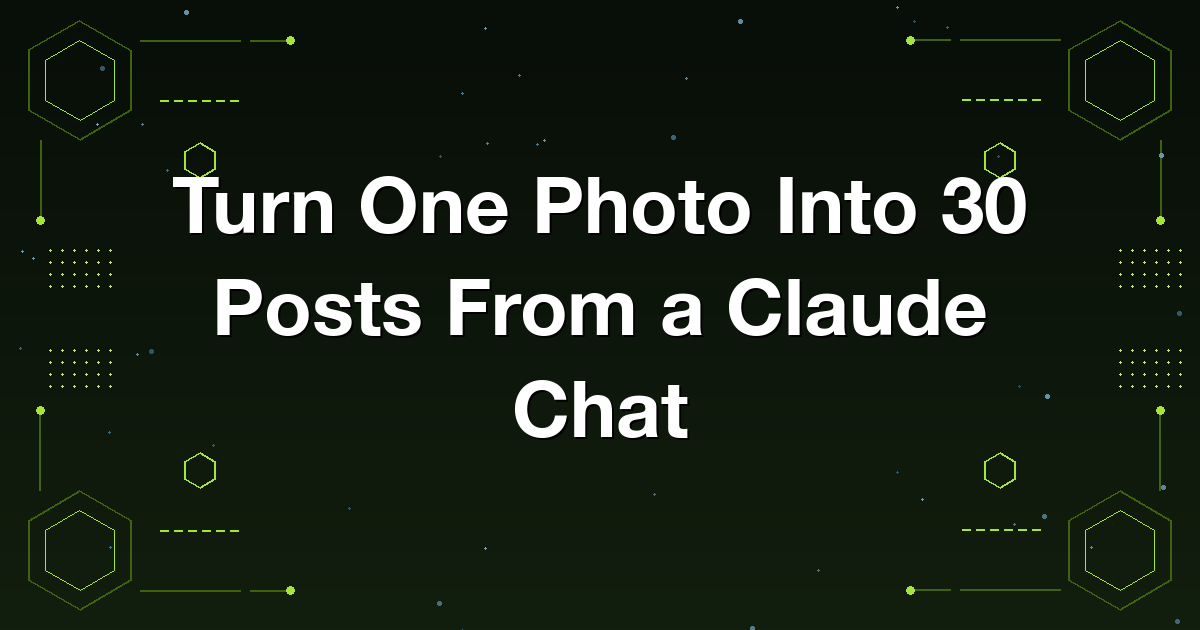 Using InstaDump from a Claude chat to turn one photo into thirty Instagram-ready posts with the Apatero MCP