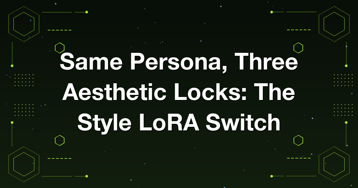 Same Persona, Three Aesthetic Locks: The Style LoRA Switch
