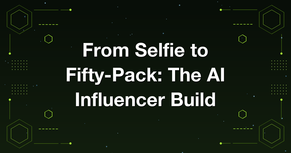 From Selfie to Fifty-Pack: The AI Influencer Build